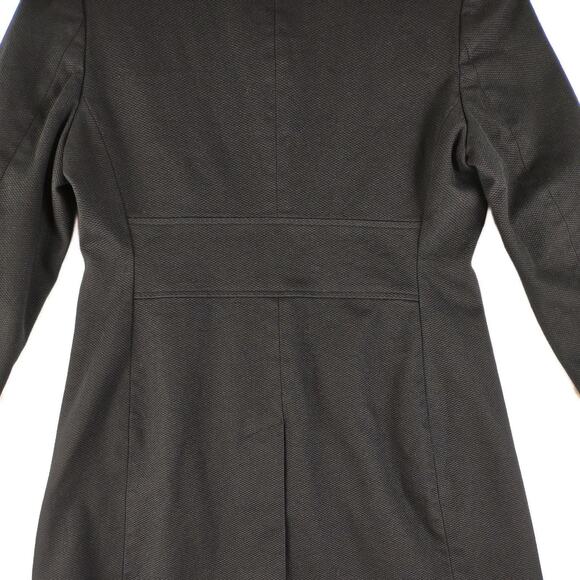 John Paul Richard Women's S Textured Cotton Black Trench Pea Coat Uniform Petite - Picture 6 of 6